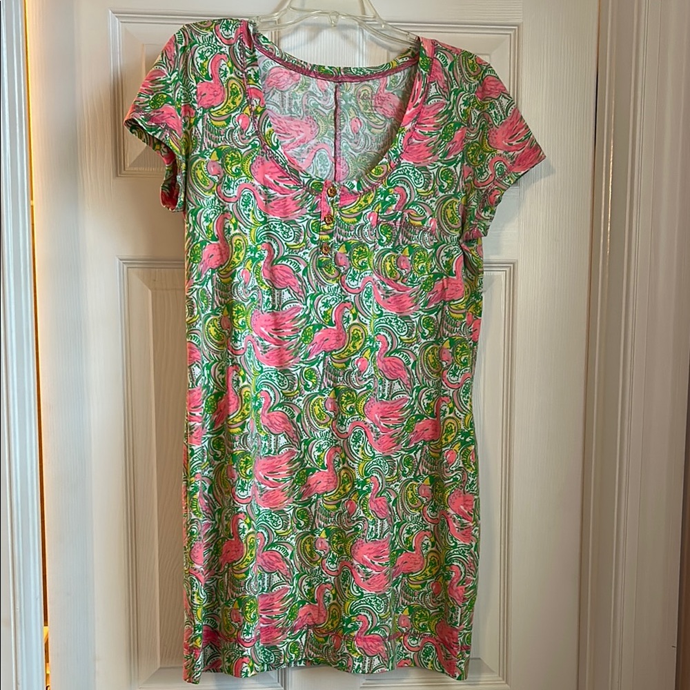 Lilly Pulitzer Flamingo Print Dress